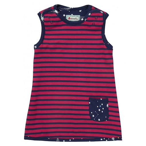 Galaxy and reversible stripe dress by Piccalilly (92cm 18-24m) - Image 2