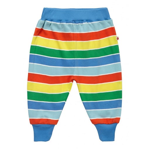 Rainbow stripe organic cotton trousers by Piccalilly