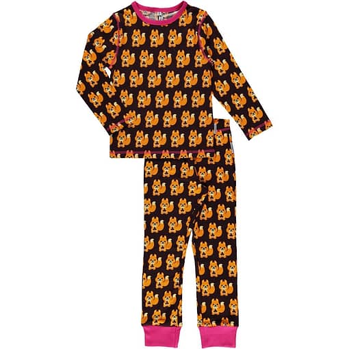 Maxomorra organic cotton pyjamas in squirrel design (110-116cm age 4-6)