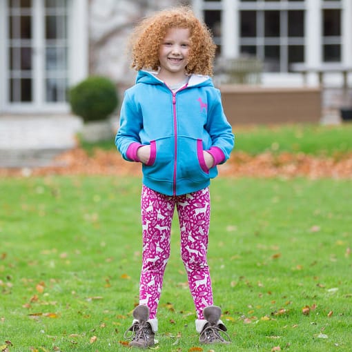 Woodsy leggings in berry pink organic cotton by Kite - Image 2