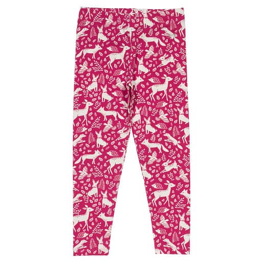Woodsy leggings in berry pink organic cotton by Kite