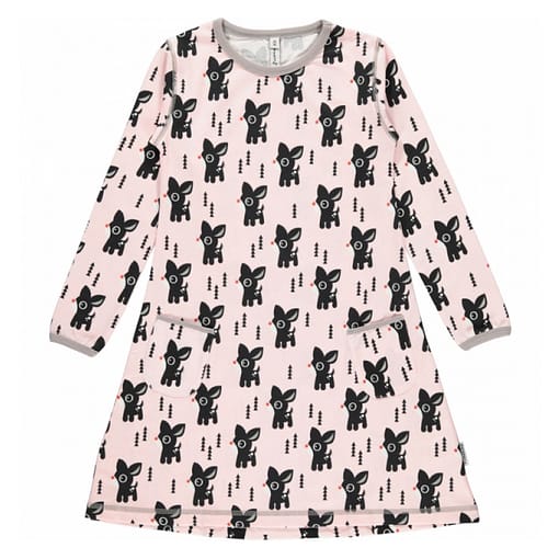 Bambi deer organic cotton long sleeve dress from Maxomorra (98-104cm 2-4 years)