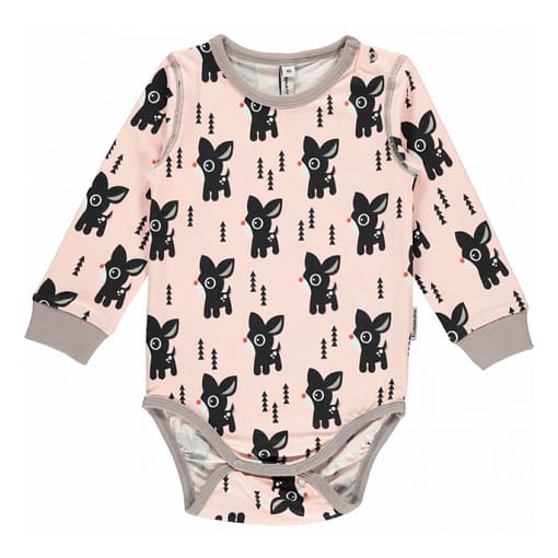 Bambi print organic cotton long sleeve bodysuit - Maxomorra (92cm 18-24m)