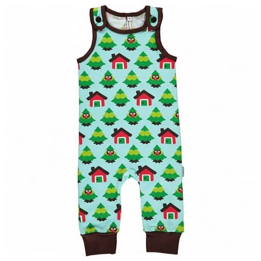 Forest dungarees by Maxomorra in organic cotton