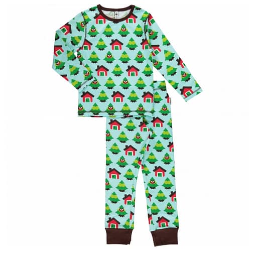 Maxomorra organic cotton pyjamas in forest design (86-92cm Age 18-24m)