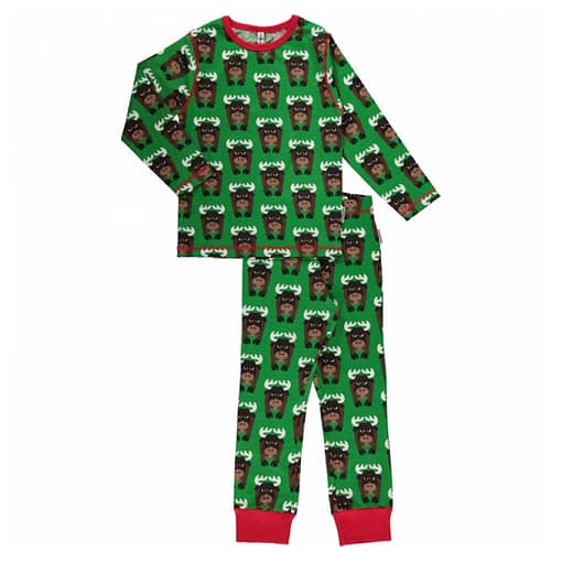 Maxomorra organic cotton pyjamas in moose design