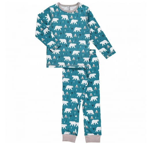 Maxomorra organic cotton pyjamas in polar bear design