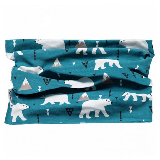 Polar bear organic cotton tube scarf from Maxomorra 