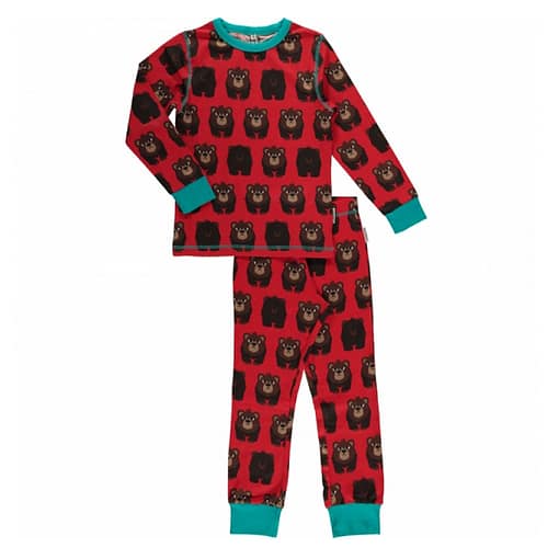 Maxomorra organic cotton pyjamas in bear design  (122-128cm Age 6-8)