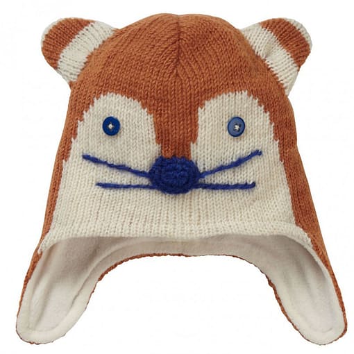 Ginger fox fairtrade hat by Piccalilly