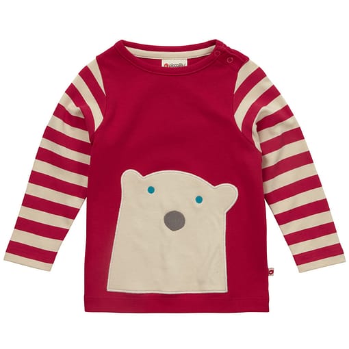 Polar bear top by Piccalilly in organic cotton