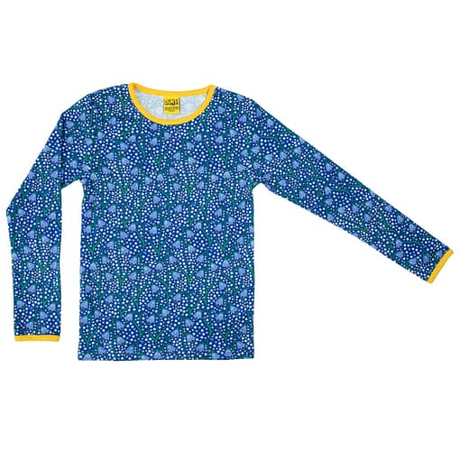 DUNS Sweden bluebell print organic cotton top
