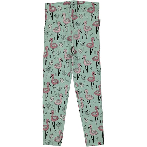Sweet flamingo organic cotton leggings from Maxomorra 