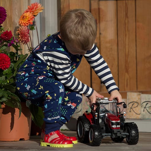 Farming dungarees by Piccalilly in organic cotton - Image 2