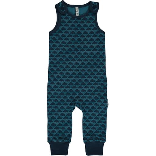 Blue rain cloud organic cotton dungarees - Maxomorra mono