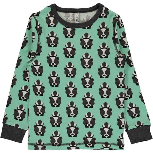 Skunk print organic long sleeve top - Maxomorra (86/92cm)