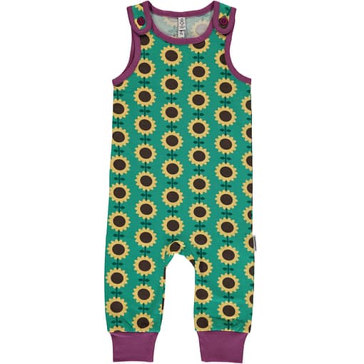 Sunflower organic cotton dungarees by Maxomorra (86-92cm 18-24m)