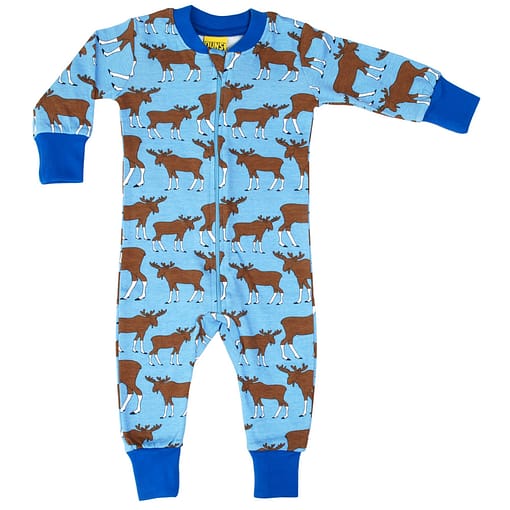 DUNS Sweden moose organic cotton zipsuit (92cm 18-24m)