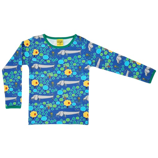 DUNS Sweden dogs life print organic cotton top (128cm Age 7-8)