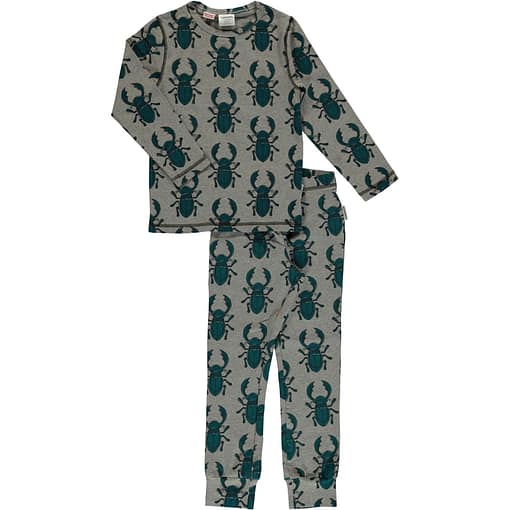 Maxomorra organic cotton pyjamas in beetle print (98/104cm 3-4 years)