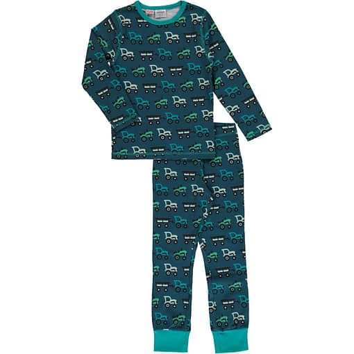 Maxomorra organic cotton pyjamas in tractors print