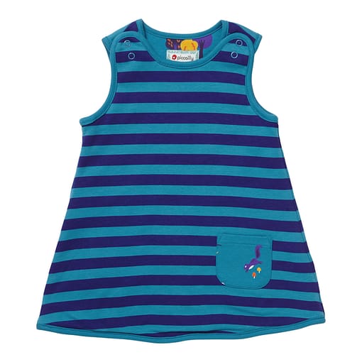 Woodland and reversible stripe dress by Piccalilly - Image 2