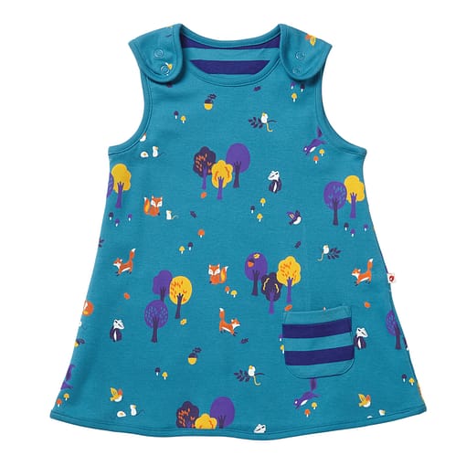 Woodland and reversible stripe dress by Piccalilly