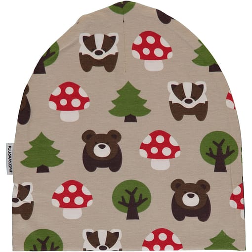 Forest animals organic cotton beanie hat from Maxomorra (48/50)