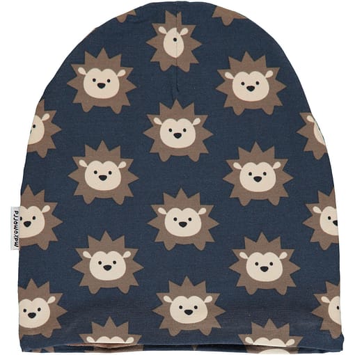 Hedgehog organic cotton with velour inner beanie hat ~ Maxomorra (48/50)
