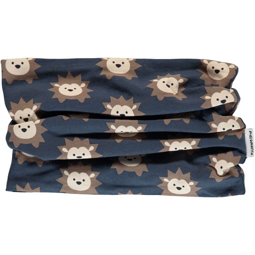 Hedgehog tube scarf in cotton with velour inner by Maxomorra 