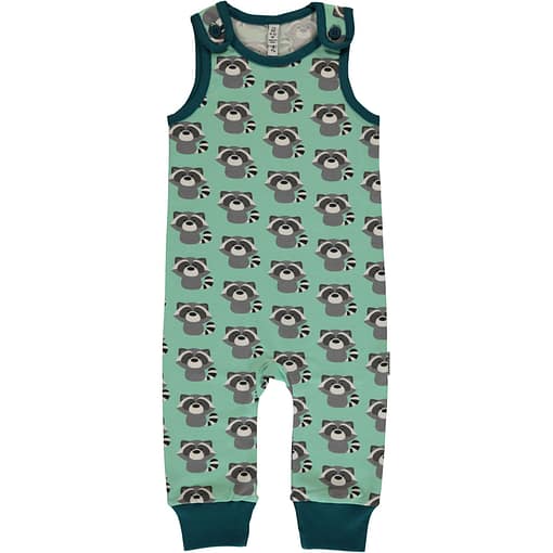 Raccoon organic cotton dungarees - Maxomorra