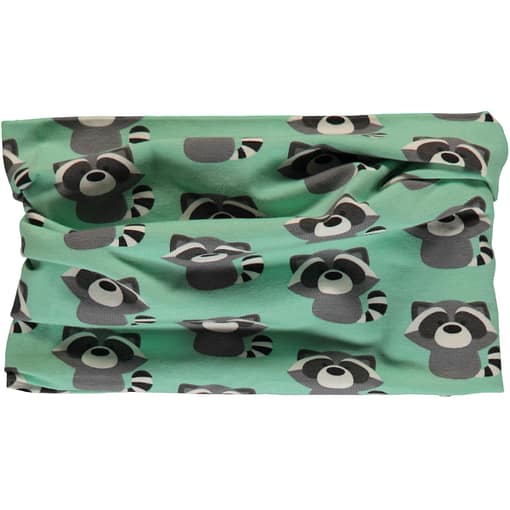 Raccoon organic cotton tube scarf from Maxomorra (86/92cm toddler)