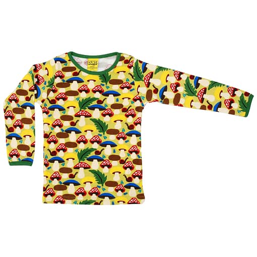 DUNS Sweden green mushroom print organic cotton top 