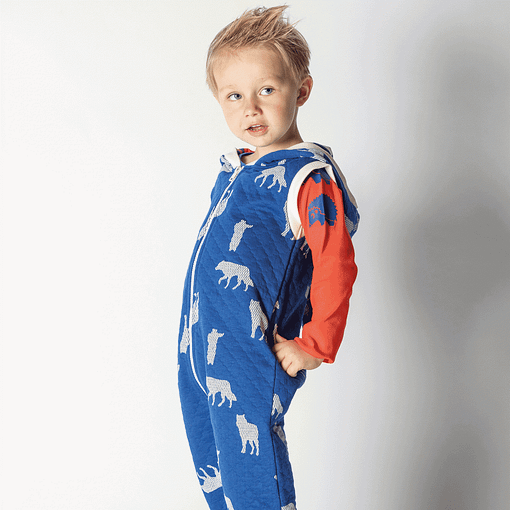 Mio Jumpsuit in solidate blue wolves print by Alba of Denmark - Image 3