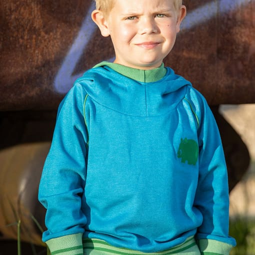 Habian hoodie in seaport by Alba of Denmark (98cm 2-3Y) - Image 3