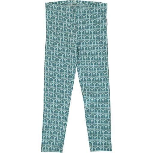 Sail boat organic cotton leggings ~ Maxomorra Mono range