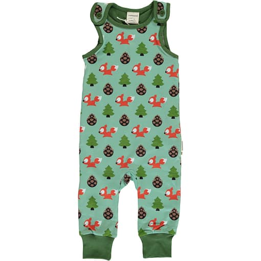 Busy squirrel organic dungarees - Maxomorra (74/80cm 9-12m)
