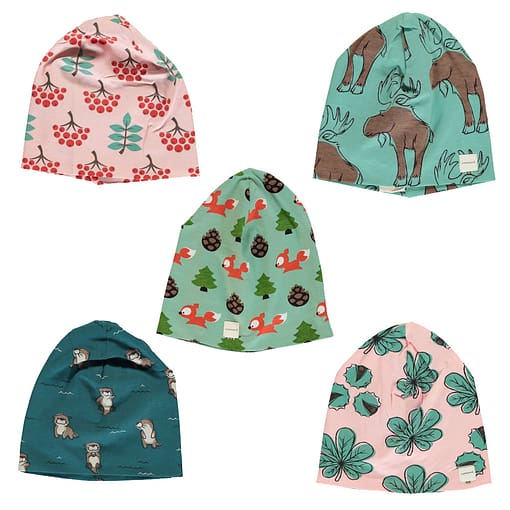 Maxomorra organic beanie hat | Squirrel | Moose | Chestnut | Rowanberry
