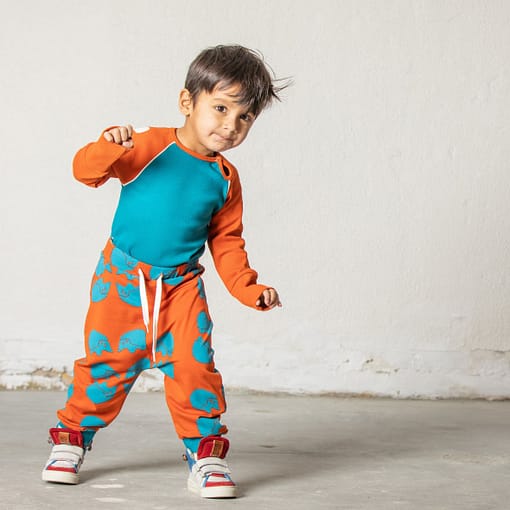 Lucca Baby Pants in Cutie rust hedgehocks design by Alba of Denmark (86cm 12-18m) - Image 4