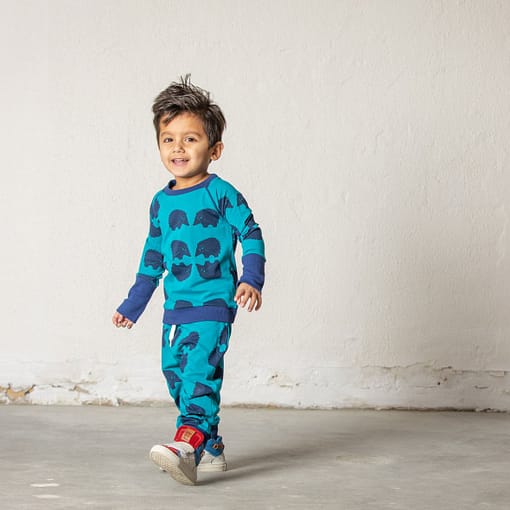 Lucca Baby Pants in Cutie blueprint hedgehocks design by Alba of Denmark (86cm 12-18m) - Image 3