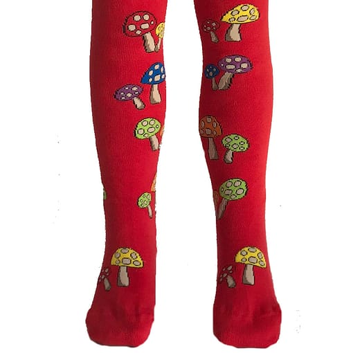 Slugs and Snails organic cotton fun guy mushroom mix up tights (6-12m)