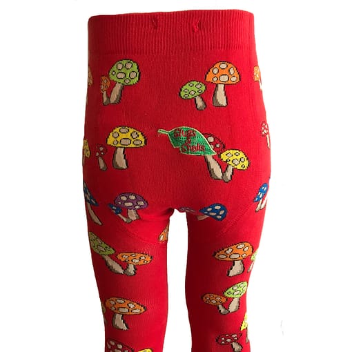 Slugs and Snails organic cotton fun guy mushroom mix up tights (6-12m) - Image 2