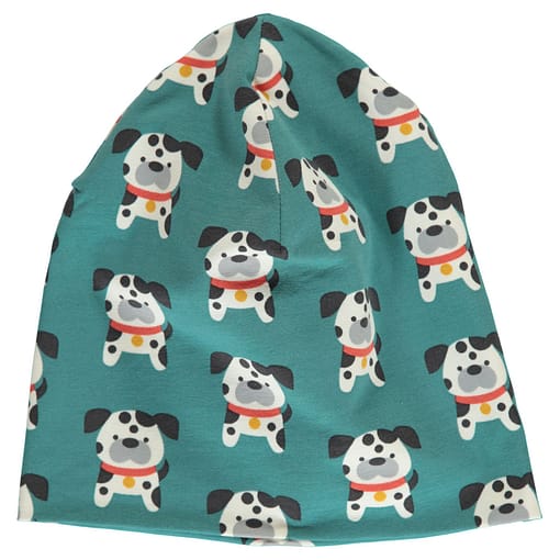 Dalmation buddy organic cotton beanie hat from Maxomorra (48/50 Under 2)