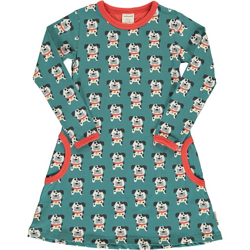Dalmation buddy organic long sleeve cotton dress ~ Maxomorra (86/92cm 18-24m)