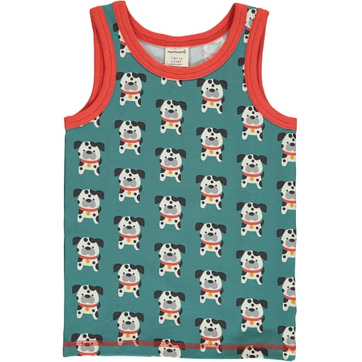 Maxomorra ~ dalmation organic cotton sleeveless vest (86/92cm 18-24m)