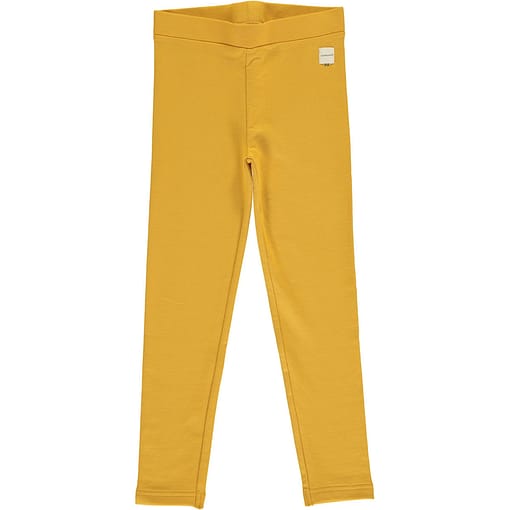 Ochre solid colour organic cotton leggings from Maxomorra (134-140cm 9-10 years)