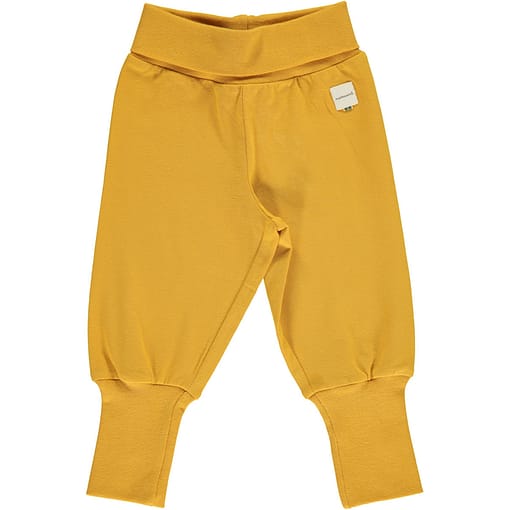 Maxomorra ochre rib pants organic cotton ~ solid (86/92cm 18-24m)