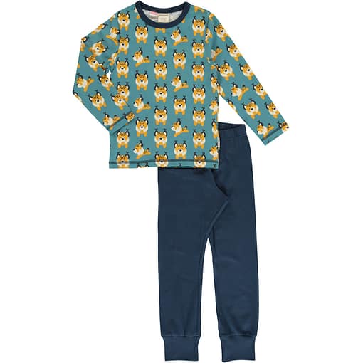 Lively lynx organic cotton pyjamas by Maxomorra