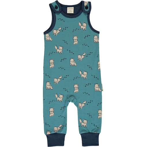 Arctic fox organic cotton dungarees - Maxomorra