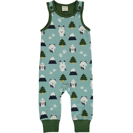 Winter World animals organic cotton dungarees - Maxomorra